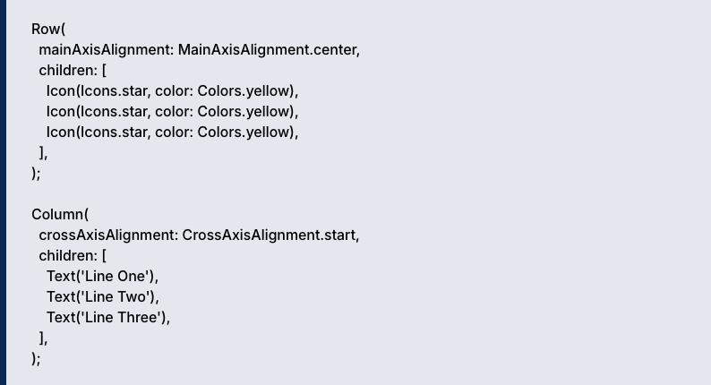 Row & Column Widgets