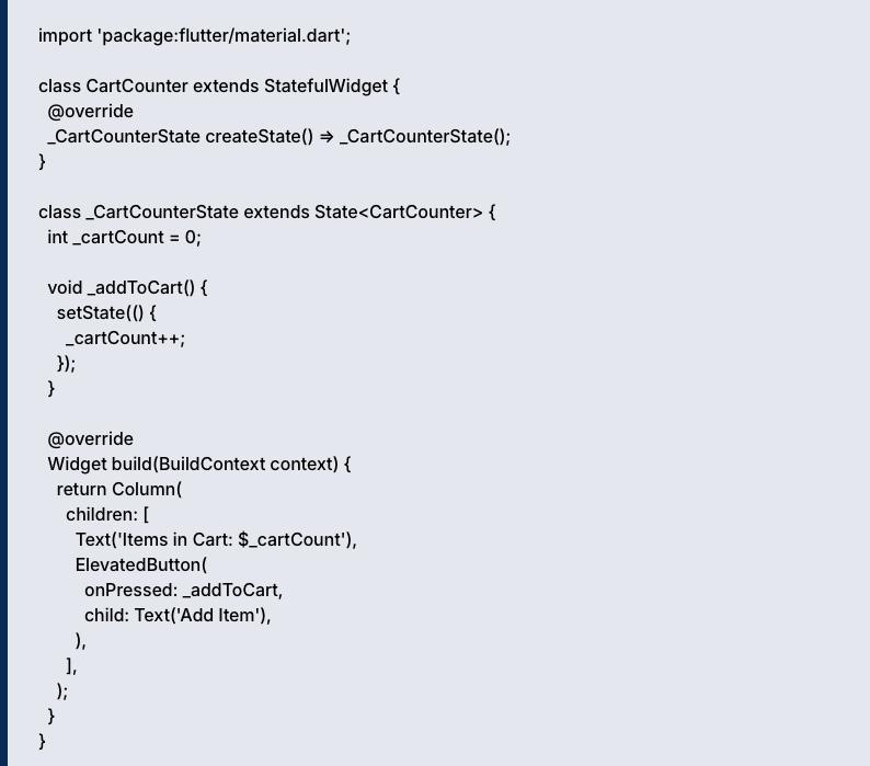 Stateful Widgets