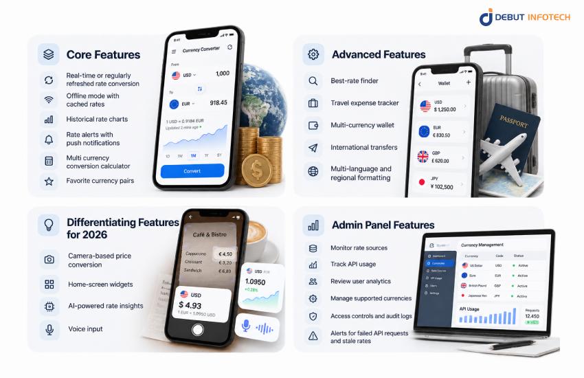 Currency Converter App features
