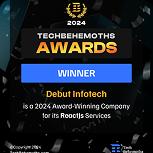 Debut Infotech is a 2025 Award-Winning Company for its Reactjs Services