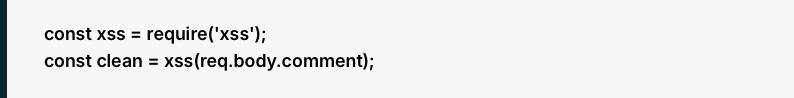 Sanitize User Input