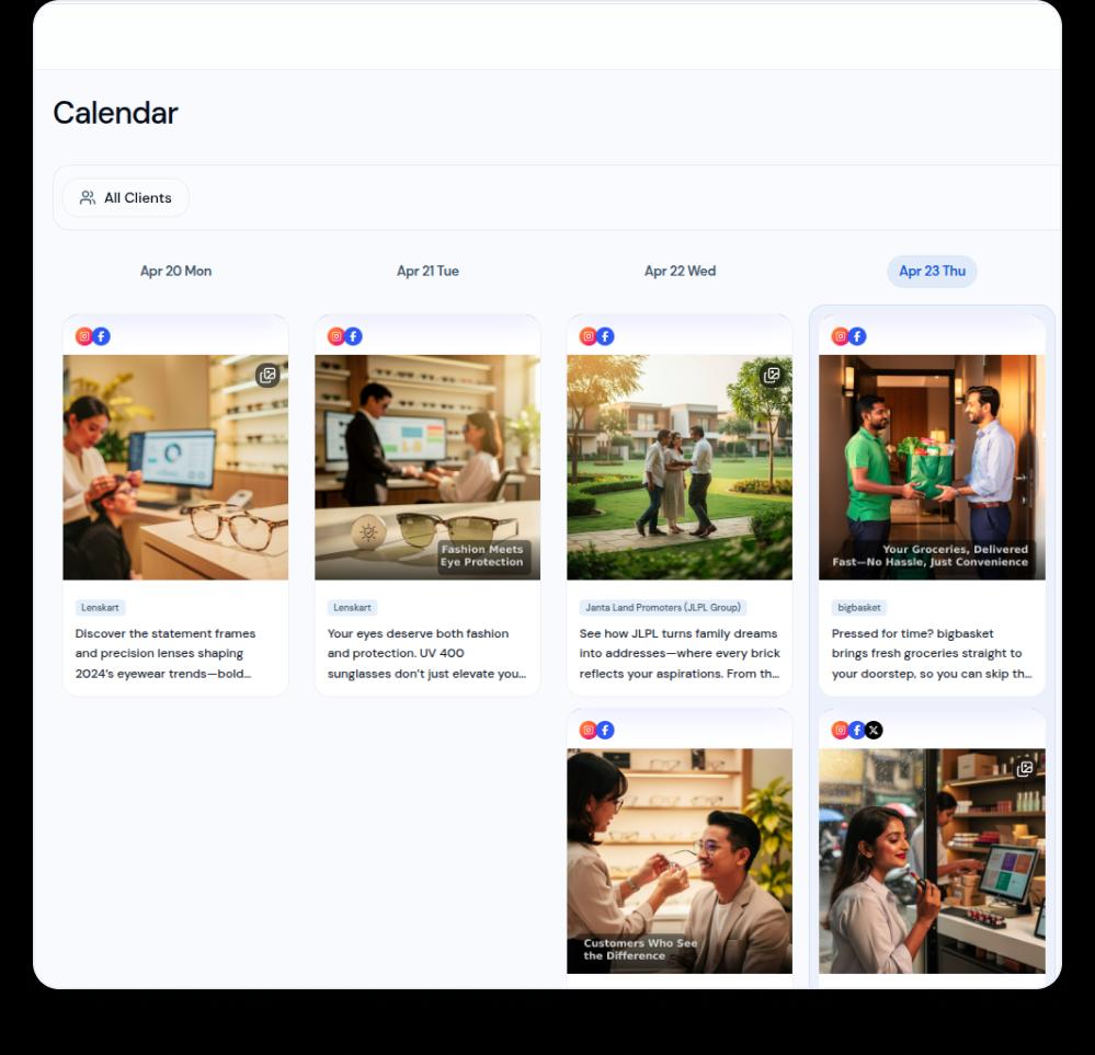 AI-driven content strategy and planning interface in Drawpost