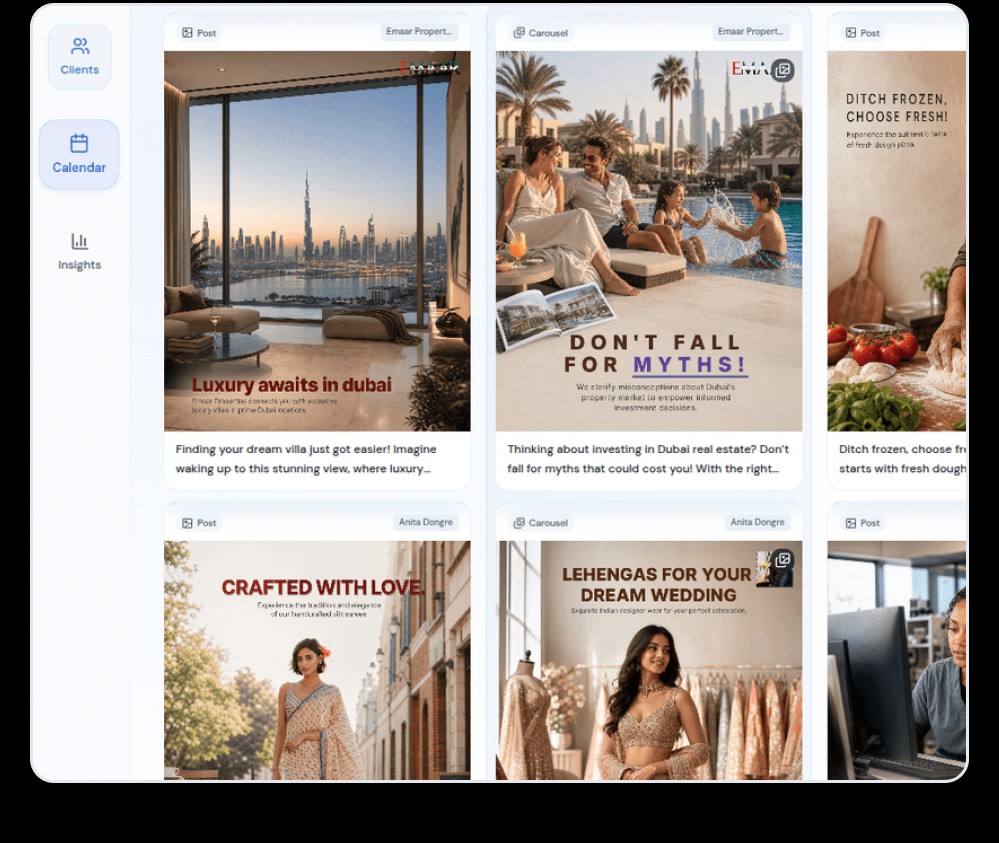 AI-driven content strategy and planning interface in Drawpost