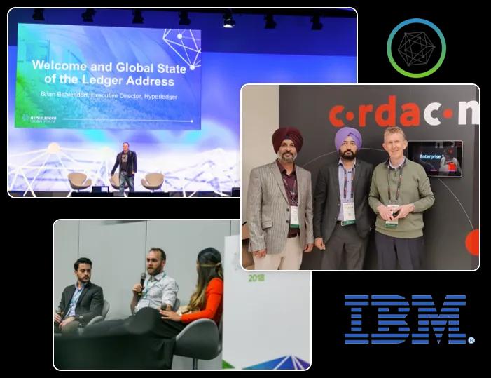 Debut Infotech team at an IBM blockchain engagement
