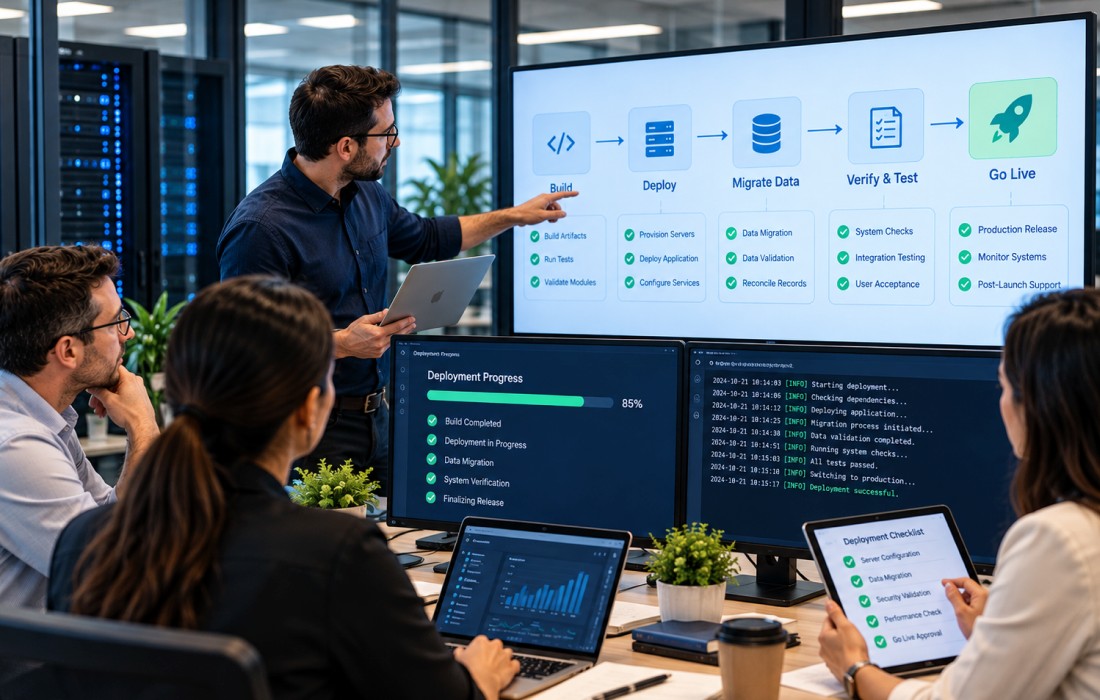 Deployment & Go-Live stage of legal software development