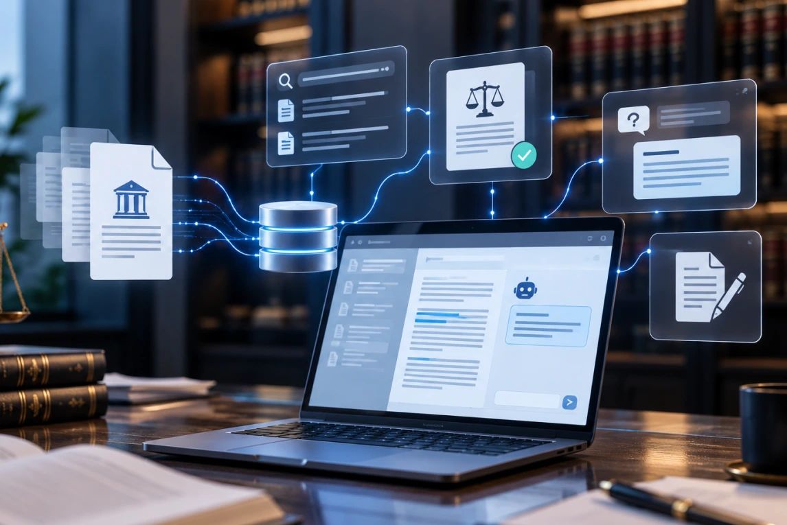 Generative AI retrieving legal knowledge from approved sources