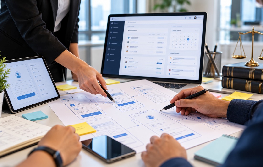 UX & Prototyping stage of legal software development